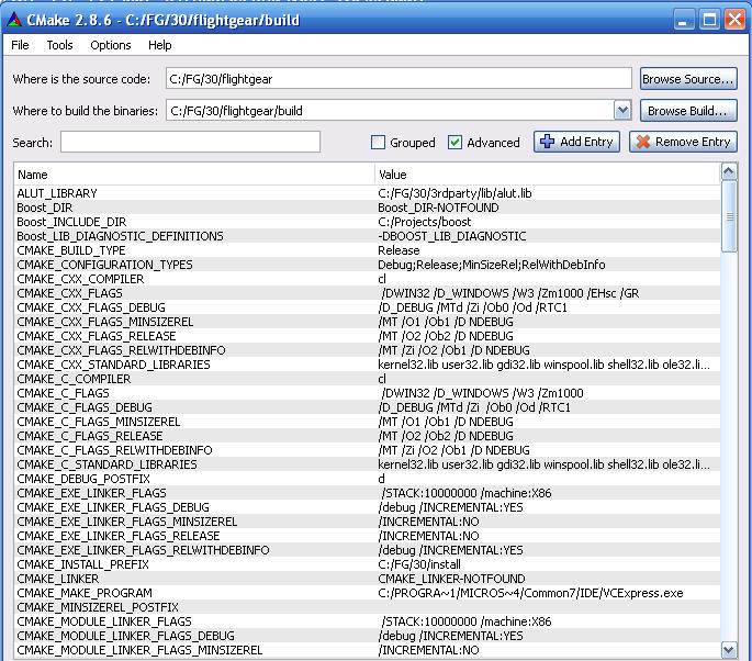 view of CMake on FG a