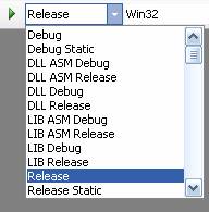 configure MSVC8 to Release (or Debug) ONLY