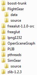 view of source folders, with boost